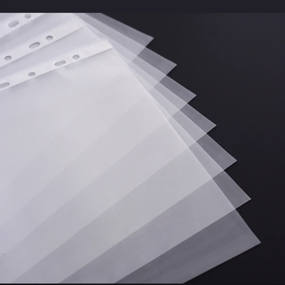 

200pcs 11 Hole Clear Sheet Protectors Enviornmentally Friendly PP Material Acid Free