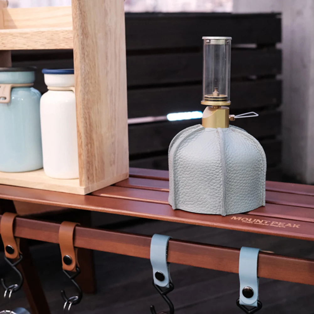 Плоский кожаный чехол для отдыха на природе газовом баке защитный сумка хранения