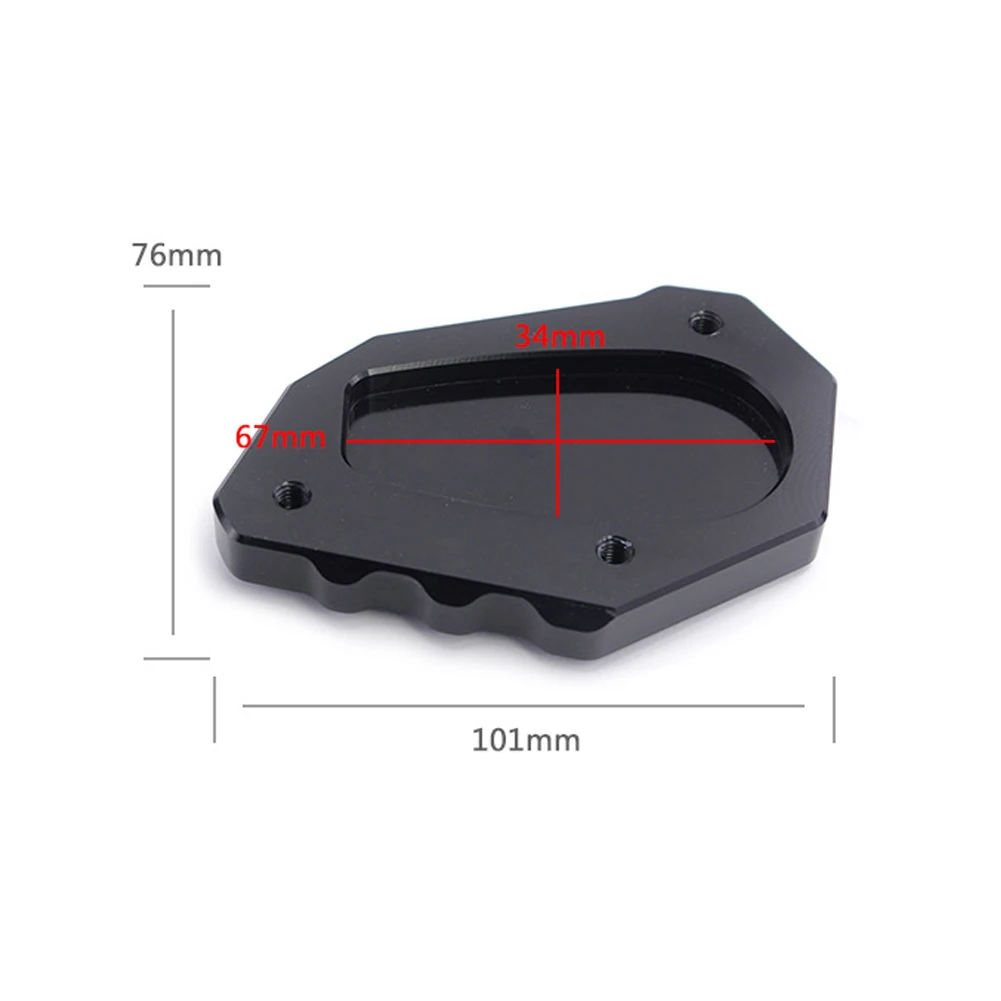 

Top Motorcycle Kickstand Pad Heavy-Duty Aluminum Alloy Side Stand Extension Enlarger Pad for KTM 1290 1050 1190 ADV Accessories