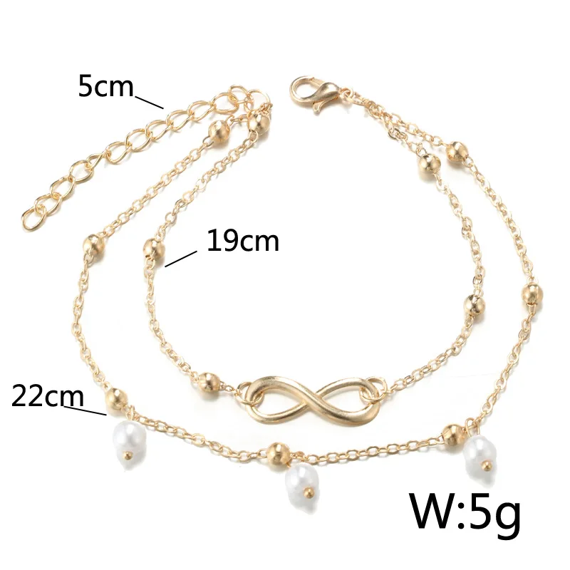 Летние пляжные бирюзовые браслеты для женщин богемный браслет на лодыжку