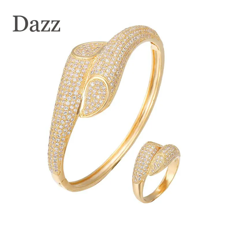 Blucome роскошный Дубай золотые Цвет браслет геометрический кольцо комплект