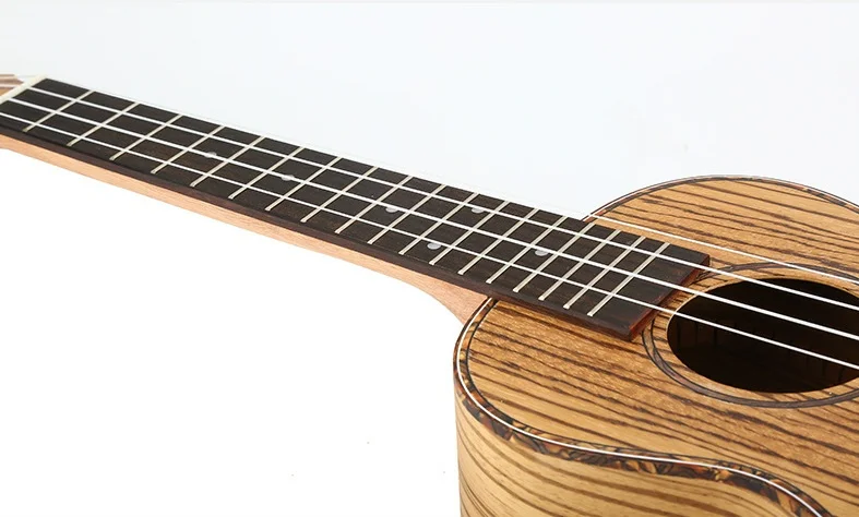 Горячая Распродажа 23 дюймов 4 струны Зебра деревянная Гавайская гитара палисандр