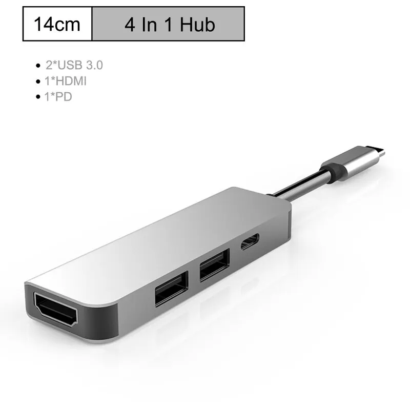 Usb-хаб концентратор с USB 3 0 4K /SD/TF кардридер/PD зарядка аудио/RJ45 адаптер для MacBook Pro
