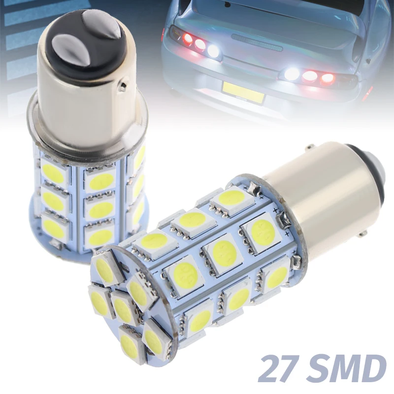 10 шт. сменные светодиодсветодиодный лампы 27-SMD BA15D для салона автомобиля лодки |
