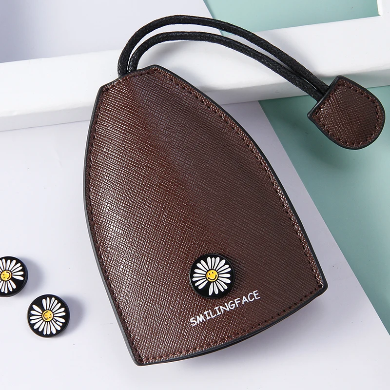 

Daisy Car Sticker Keybag Cross Grain Cowhide Keychain Genuine Leather Candy Colors For Bmw F10 F30 E60 Car Accessories Key Case