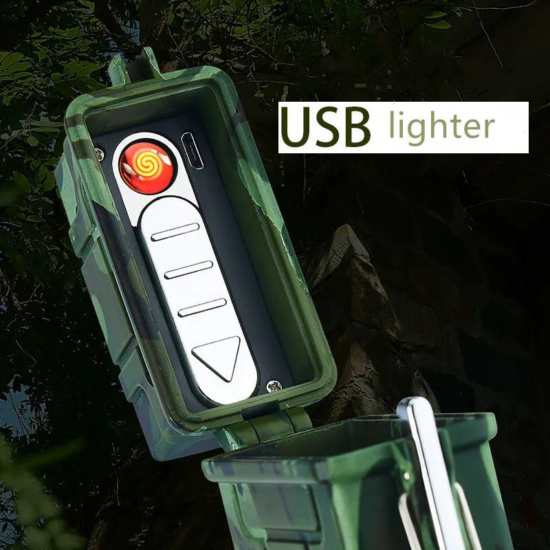 USB Электронные Водонепроницаемые зажигалки Беспламенное ветрозащитное