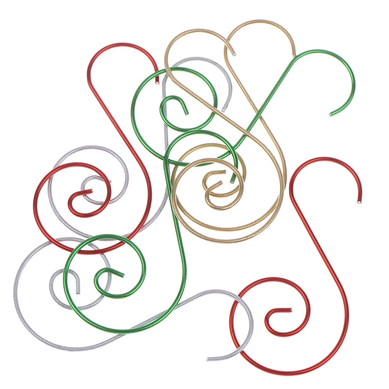 

20pcs Metal S Shape Hooks S-shaped Hook RackMini Multi-purpose Christmas Tree Holder Decoration Stainless Steel Hook