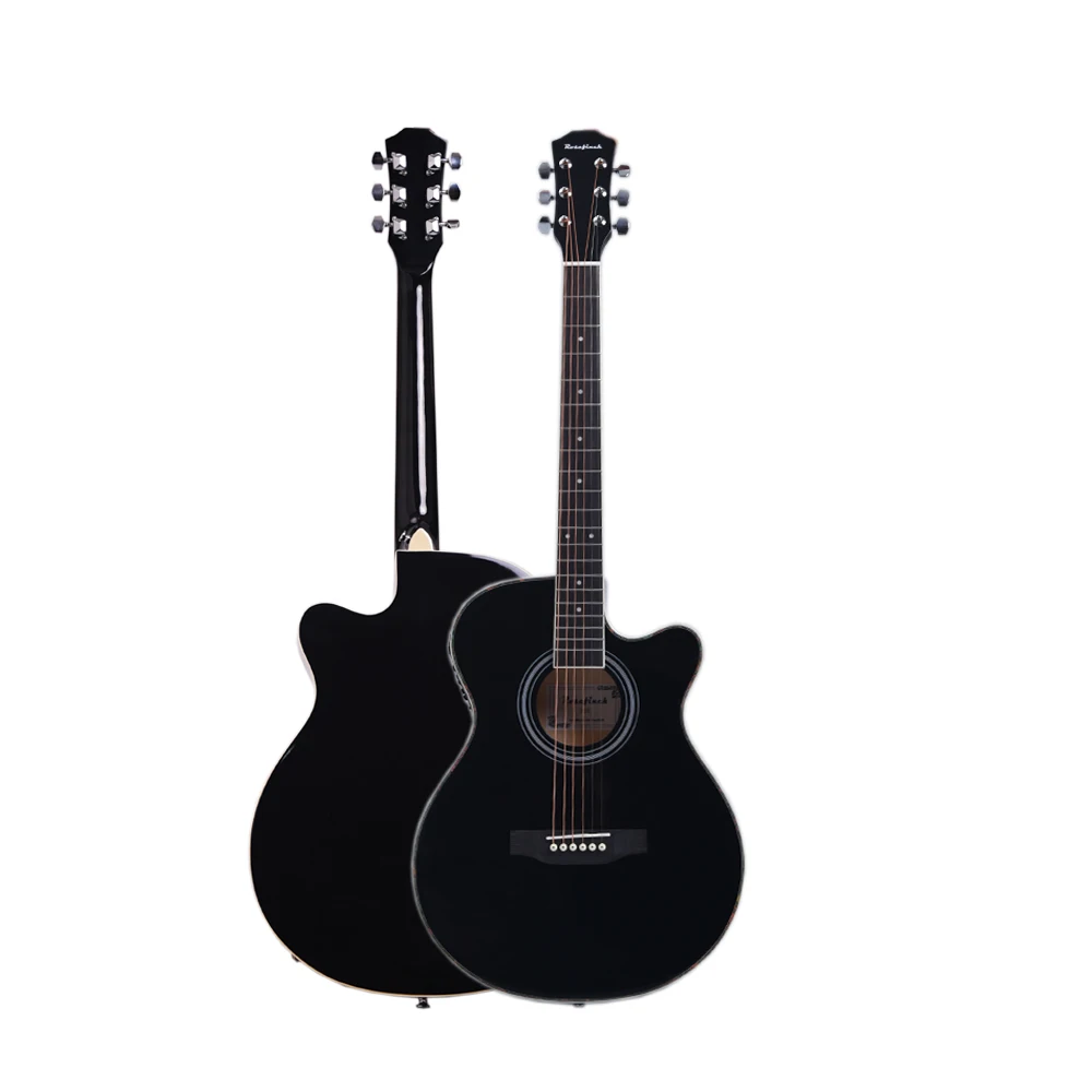 40 дюймовая Акустическая гитара для начинающих Basewood 6 струнная Tochigi Ukulele с черной