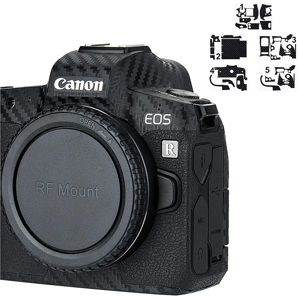 Антицарапина корпус камеры углеродное волокно пленка Комплект для Canon EOS R RP камера наклейки для камеры s декоративная защита