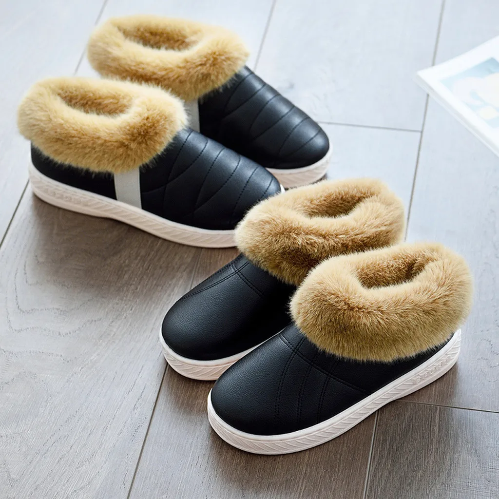 Универсальная плюшевая Новогодняя мужская обувь на лодыжках домашние теплые