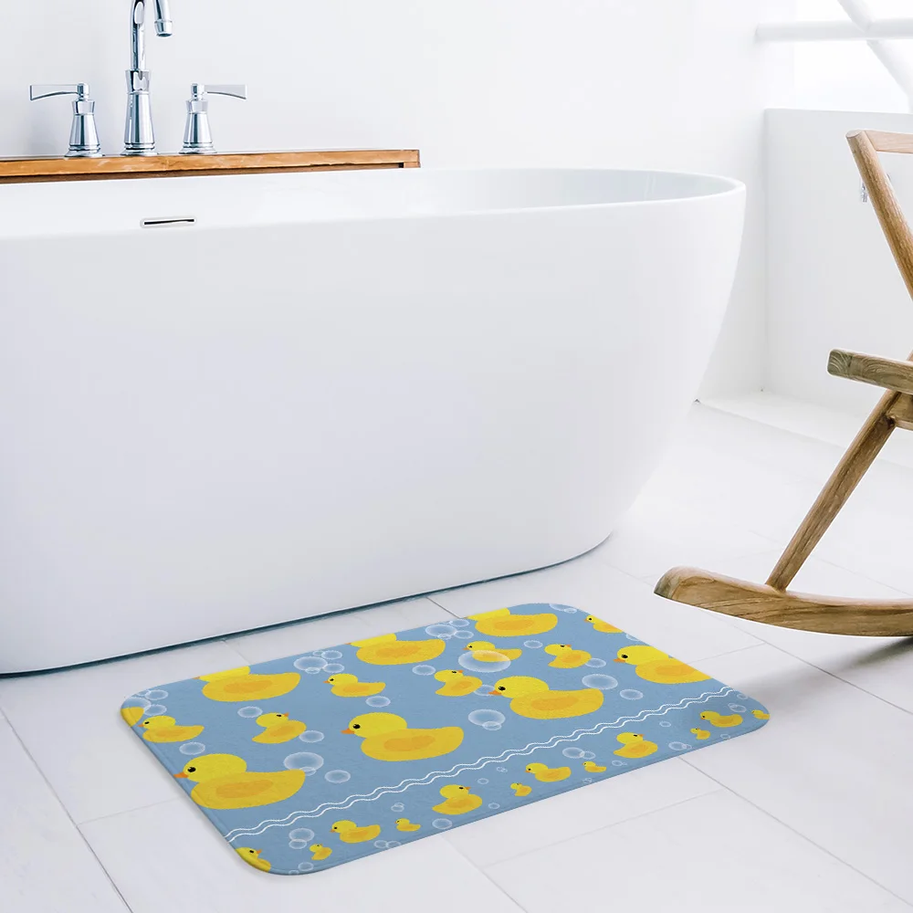 Bubble Little Yellow Duck Mat Противоскользящий коврик домашний декоративный Придверный для