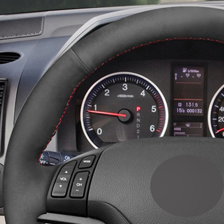 

Black Suede DIY Hand-stitched Car Steering Wheel Cover for Honda CR-V CRV 2007 2008 2009 2010 2011