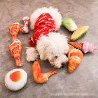 3d simulated 1pc plush squeaky bone dog toys animals cartoon puppy training toy soft banana carrot and vegetable pet supplies