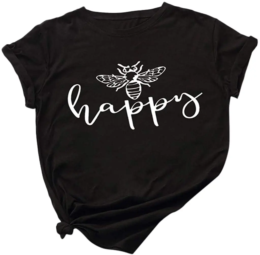 

Women's Summer Crewneck Short Sleeve T-Shirts Printing Cool Casual Tops Tee 2020 Pure Cotton Breathable Tshirt