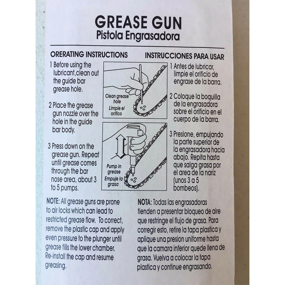 

Garden For Chainsaw Lubricating Sprocket Nose Home Refillable Steel Nozzle All-Purpose Guide Bar Tool Grease Butter Brush Cutter