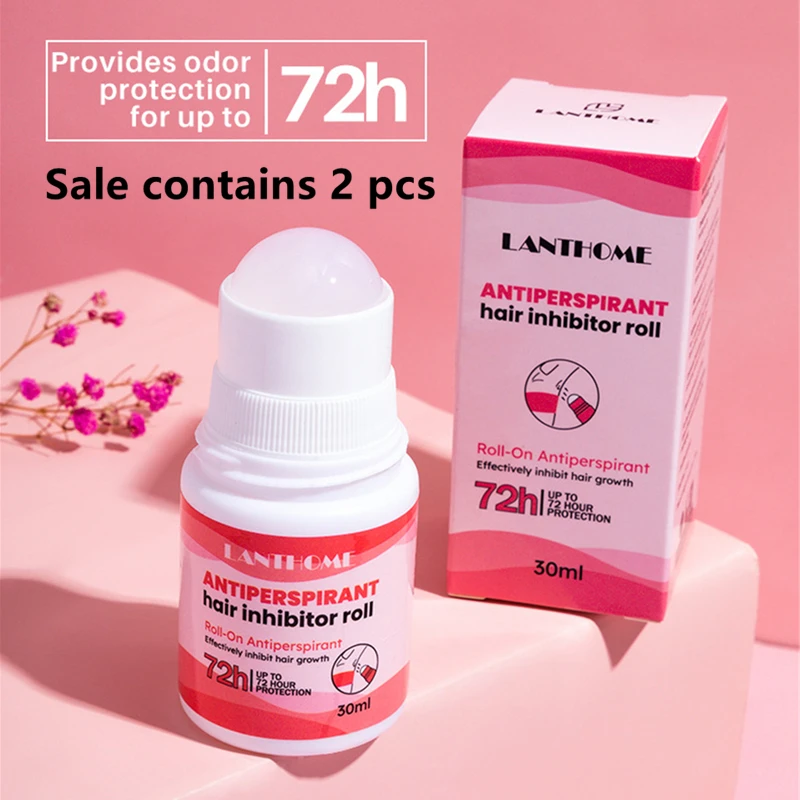 

2pcs Roll-on antiperspirant For Armpit Hair Growth inhibitor Painless Hair removal Depilatory Cream Body Legs and Arms Bikini