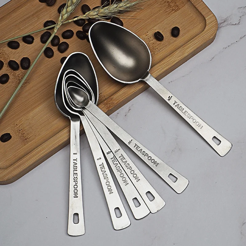 

Measuring Spoons Set,Stainless Steel Measuring Spoons Set Stackable Tablespoons Home Tools Kitchen Accessories