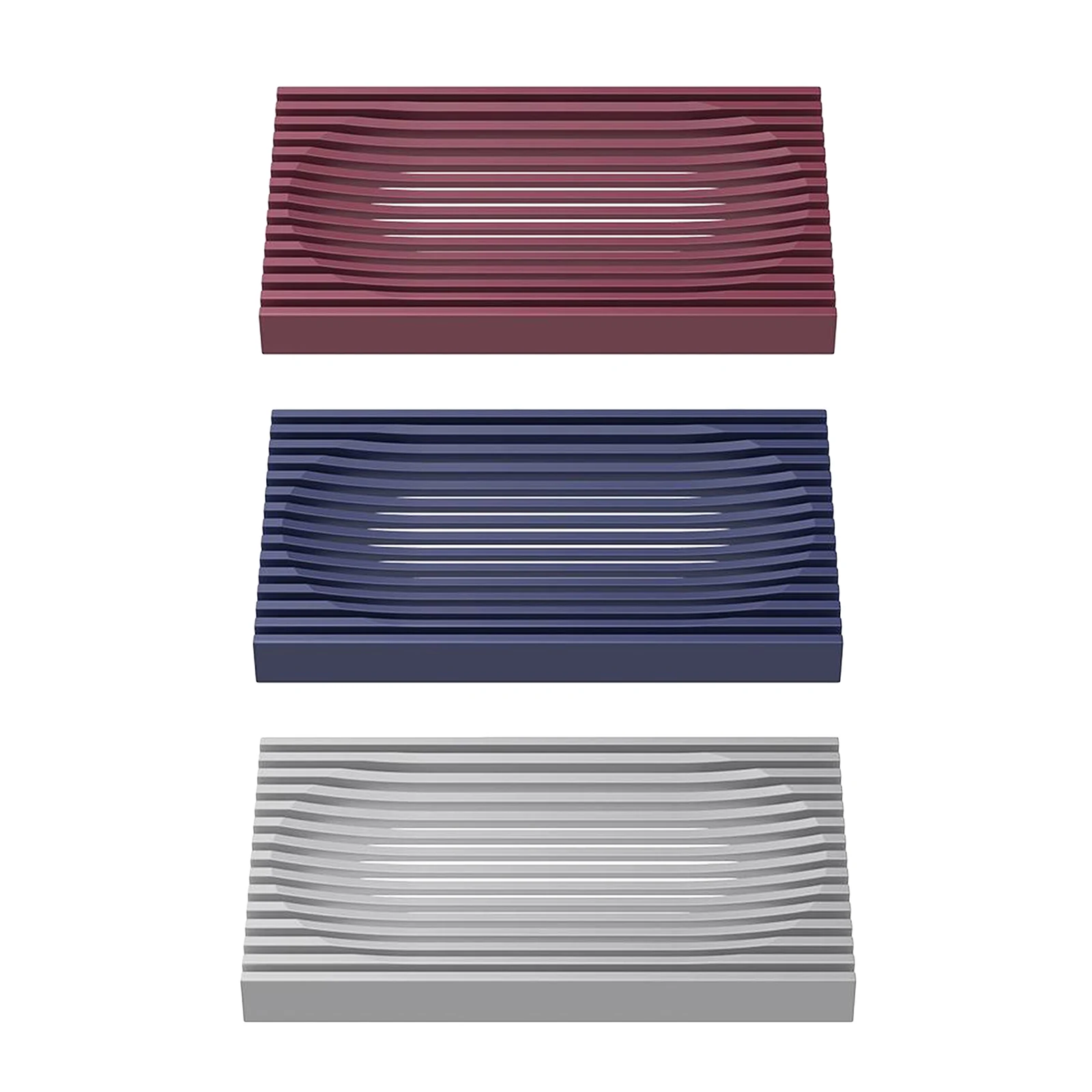 

Anti-skidding Home Improvement Silicone Flexible Bathroom Soapbox Tray Soap Dishes Plate Holder