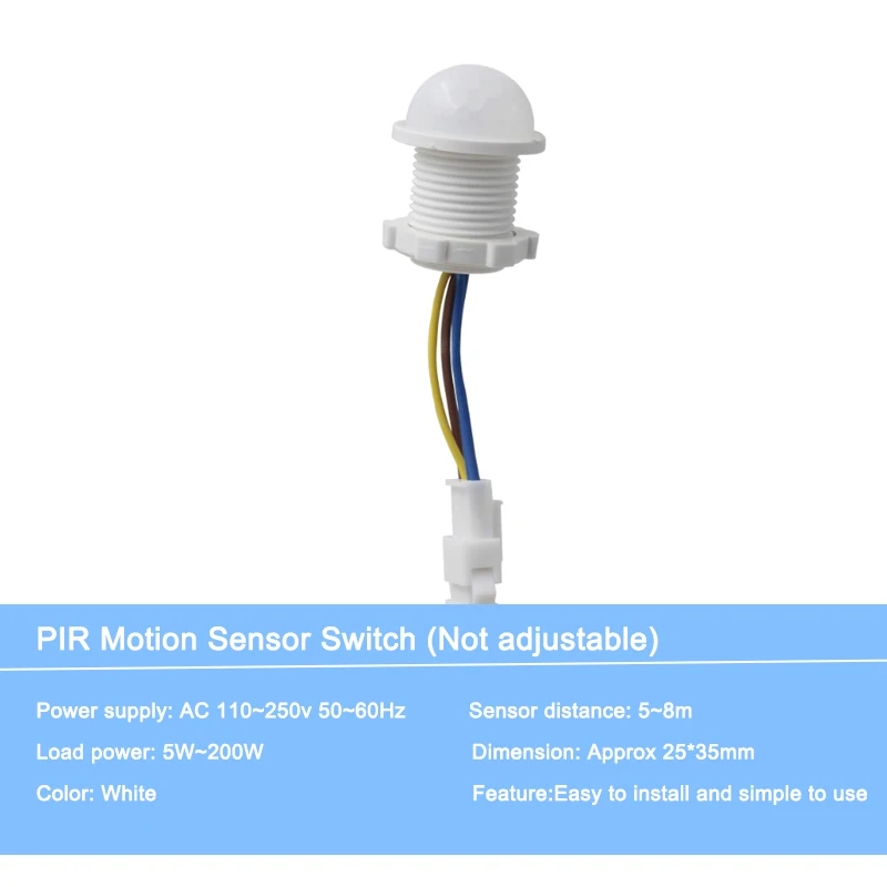 ANot adjustable-a 20 мм 24 мм 40 мм Инфракрасный датчик движения человека Регулируемый режим угол ИК-детектор для Светодиодный светильник наружного освещения - Цвет: ANot adjustable-a