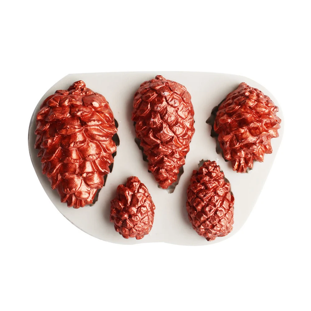 10 5*7 см рождественские сосновые шишки Форма Торт помадка форма конфеты шоколад