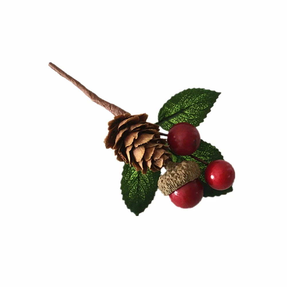 Искусственный сосновый конус искусственные ягоды моделирование ветка для