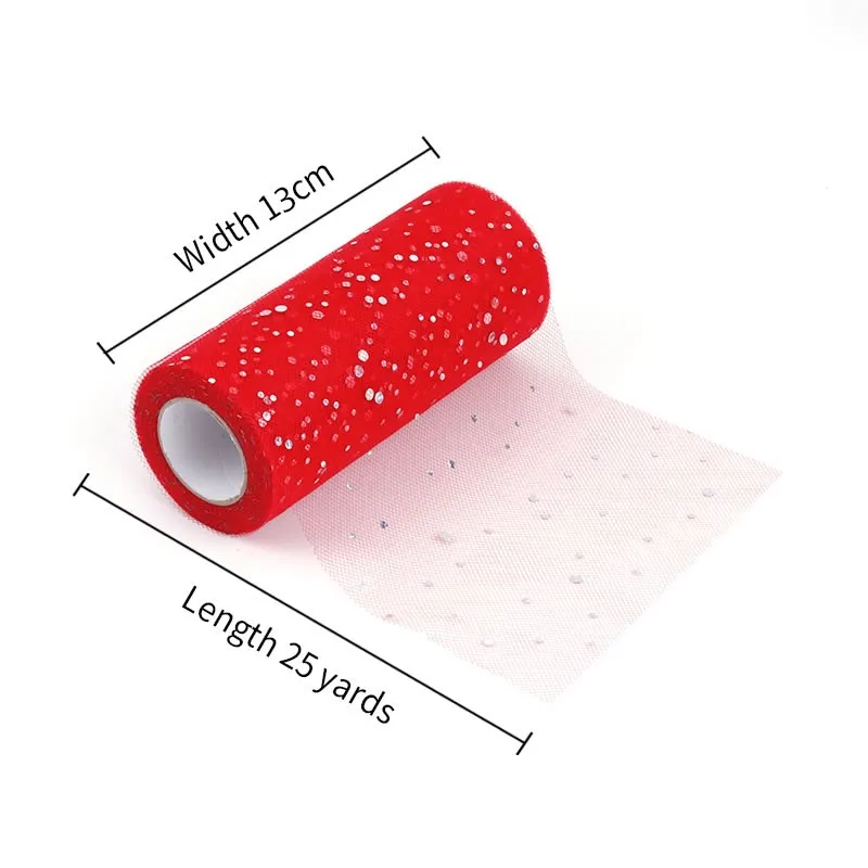25yds Lace Sequins Tulle Fabric DIY Baby Shower Tutu Skirt Wedding Party Decor Organza Desk Cloth Sashes Birthday Gifts Supplies | Дом и сад
