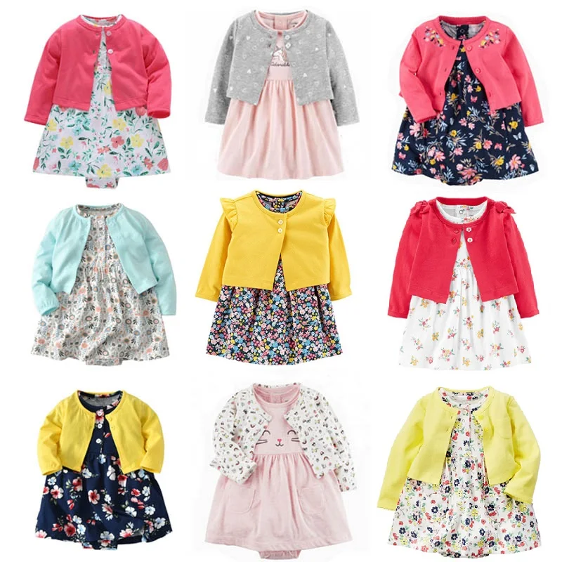 Комбинезон для новорожденных девочек боди с цветочным рисунком платье милый