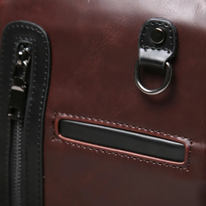 Youda Мода PU Материал Мужская Ретро нагрудная Сумка сплошной цвет Винтажный стиль