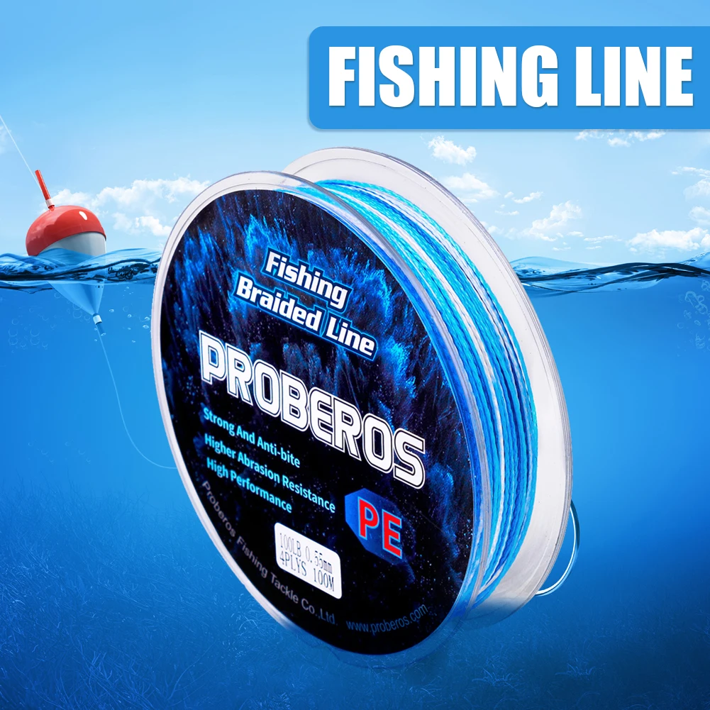 

4 Braided/100M Winter Fishing Super Strong Braided Silk Fishing Line 10lb 15lb 20lb PE Line Lure Fishing Accessories