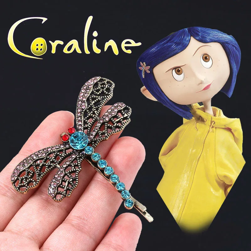 

Coraline The Secret Door Brooch Coraline Dragonfly Hair Clip Queen Bee Hairwear Hair Comb Brooch Girl Women Cosplay Jewelry Gift