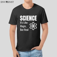envmenst mens t shirt off white science like magic but real funny science geek nerdy gift cotton black t shirt men cyber monday