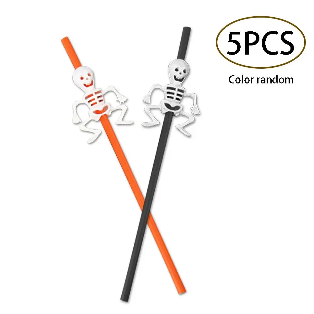 5 шт./компл. Хэллоуин соломенная шляпа с черепа тыквы украшения стакан соломенным