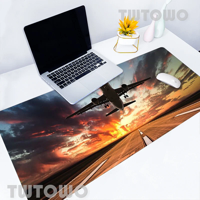 airplane flying in the sky anime custom computer mouse mat lovely soft art mice pad carpet mouse mat mousepads keyboard pad free global shipping