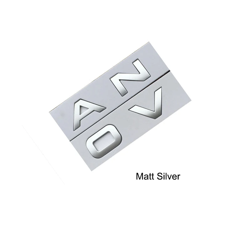 Matt Silver Хромированный автомобильный Стайлинг передний или задний автомобильный стикер с номером крышка автомобильный Стиль чехол для Range Rover аксессуары - Название цвета: Matt Silver
