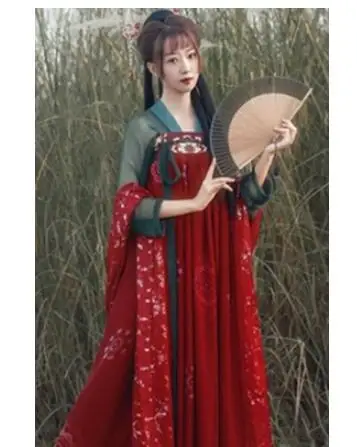 

Woman Chinese Traditional Dance Costumes Elegant Fairy Performance Hanfu Embroidery Oriental Tang Ancient Photography Dre