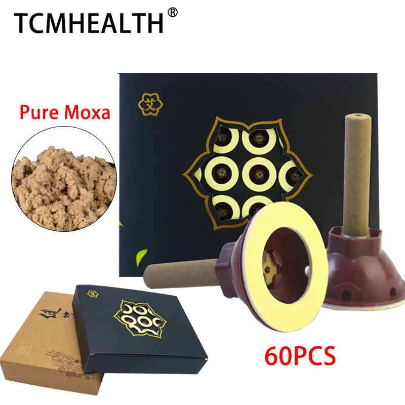

TCMHEALTH 60PCS Moxa Roll Pure Stick Roll Stick Mugwort Artemisia Traditional Chinese Detox Moxibustion Acupuncture Massager