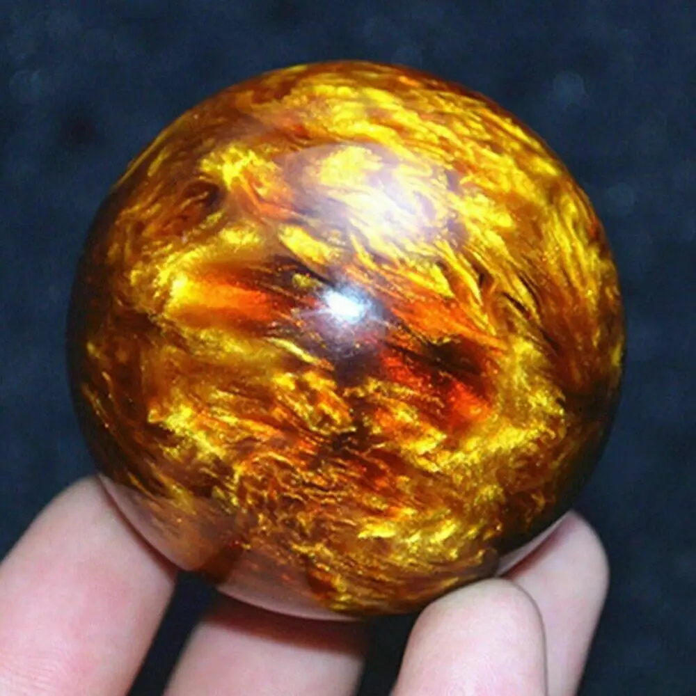 

2Pcs Men Women Genuine Golden Black Coral Sea Willow cure the handball Ball 50MM