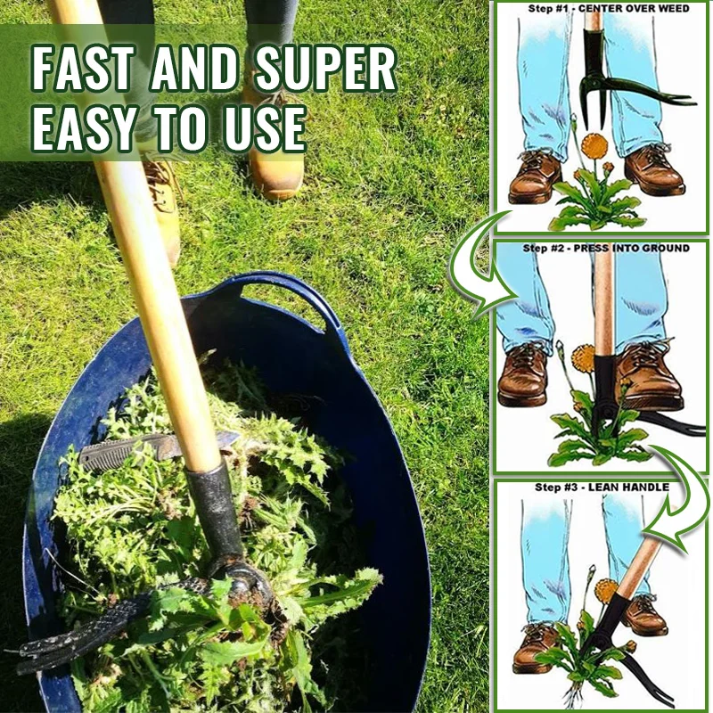 Standing Weed Puller Tool Weeding Hook Manual Garden Lawn Root Remover Weeder Easy Apply Vertical Digging Grass Shovel | Инструменты