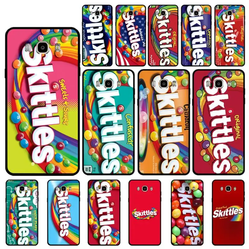 

Yinuoda Skittles Sweet Sour Fruit Candies Phone Case for Samsung J 4 5 6 7 8 prime plus 2018 2017 2016 J7 core
