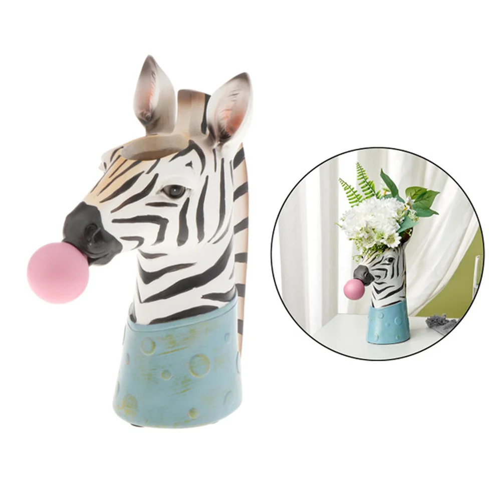 Полимерная ваза Декор цветочный горшок современный декор голова животного