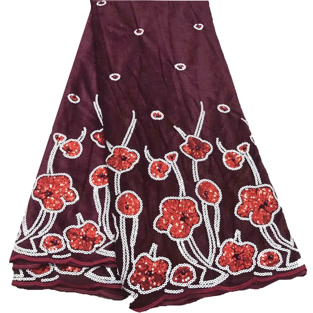 

African Lace Fabric 2020 High Quality Velvet Lace Royal blue Nigerian Lace Fabrics For Wedding Dress VE047