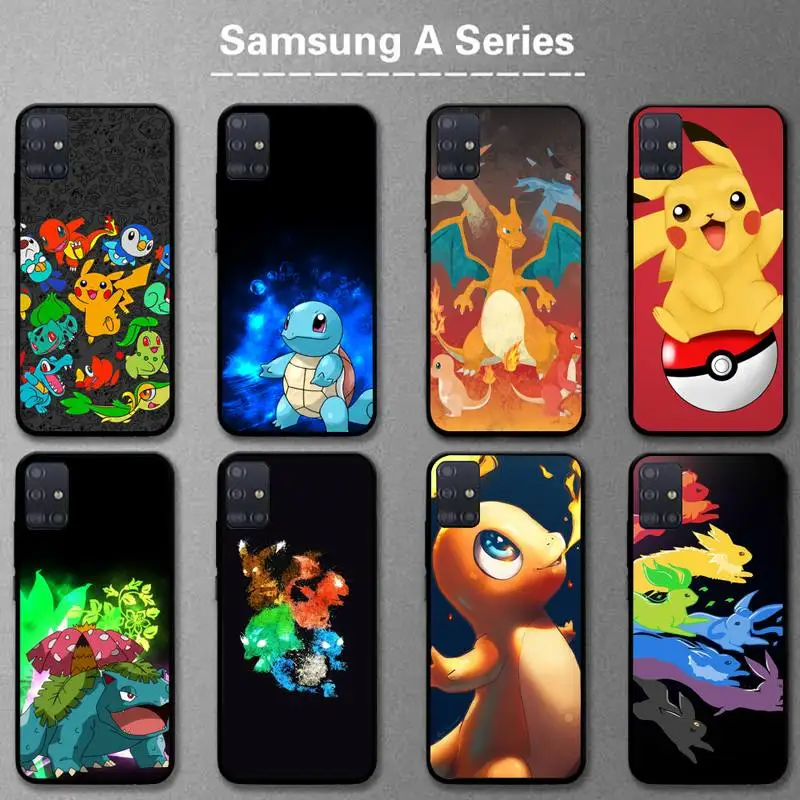 

Cute Anime Pokemones Phone Case For Samsung A01 A10 A02 A20 A31 A40 A50 S A52 A51 A70 A71 A80 A91 Cover Fundas Coque