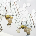 Акриловые шестиугольные трехмерные зеркальные настенные наклейки, красивые обои для домашнего декора, зеркальные аксессуары