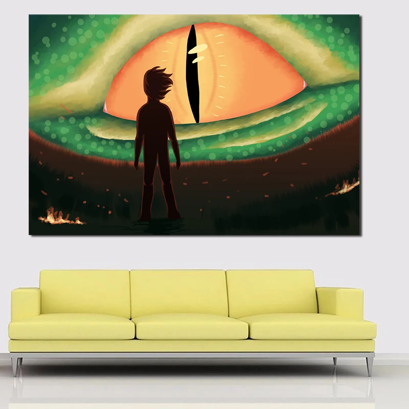 Поезд дракон в скрытый мир Постеры холсты репродукции настенное Искусство