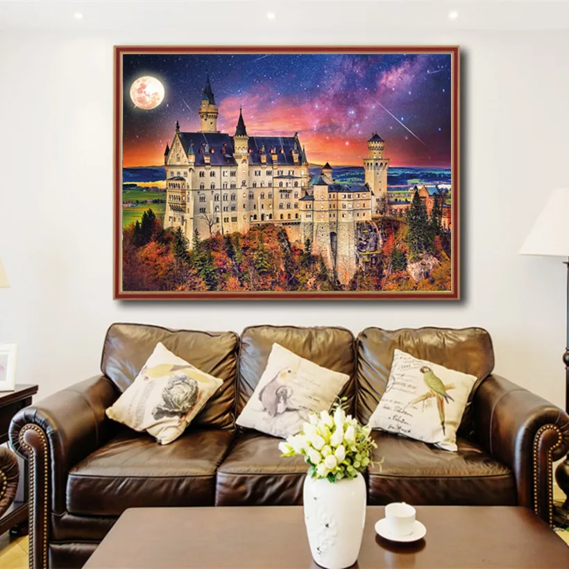 Алмазная мозаика 5D с мультяшным домом картина вышивкой украшение для