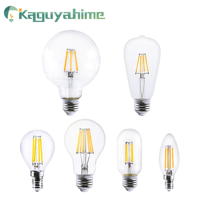 Kaguyahime E27 Светодиодный светильник Эдисона E14 Ретро лампа G95 светодиодный Ampoule ST64 220