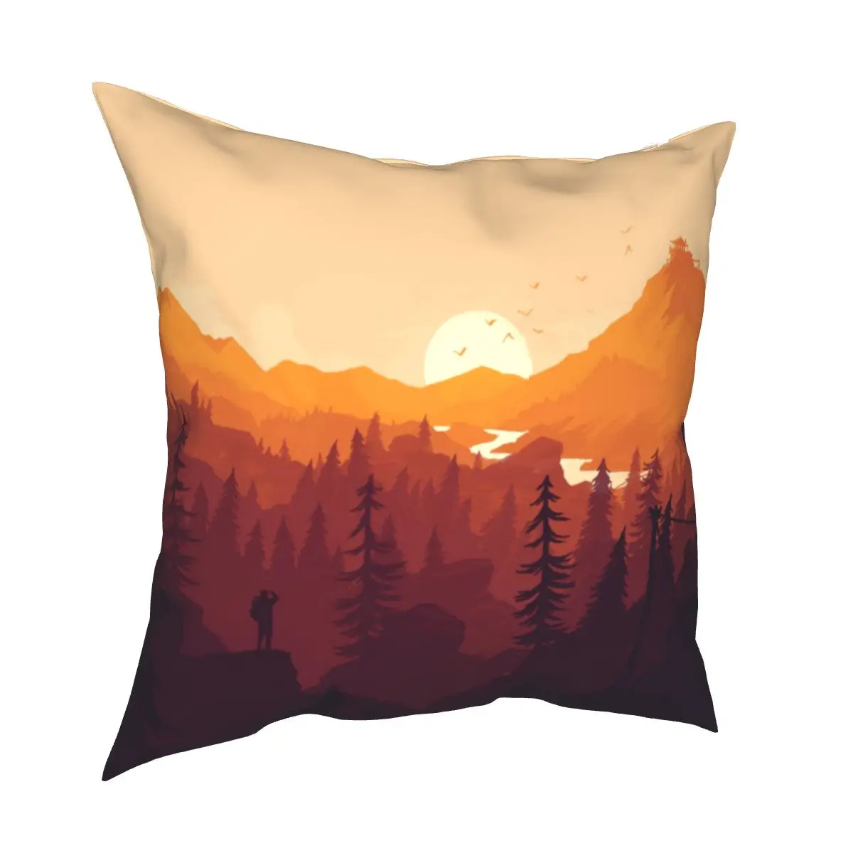 

The Peak Pillowcases Home Minimalist Modern Abstract Nature Mountain Line Cushion Cover Decor Throw Pillow Case 45*45cm