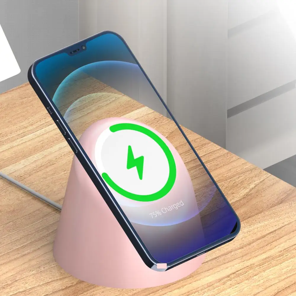 

Magnetic Wireless Charger Phone Holder Silicone Base Stand Bracket Support Mount for iPhone 12 Pro Max Magsafe Charger Holder