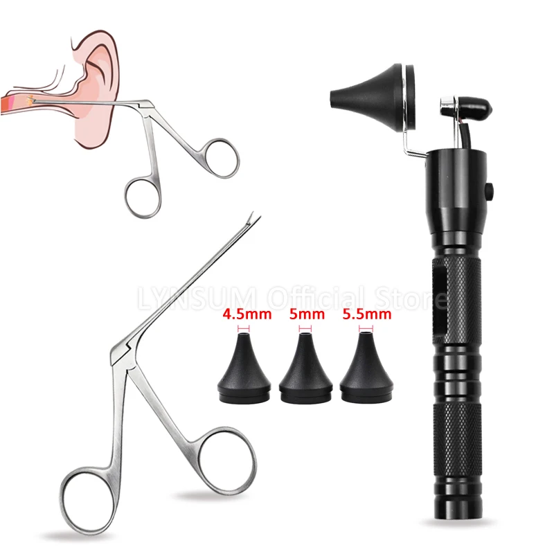 Medical Ear Wax Endoscope Earwax Remover Hartman Micro Alligator Crocodile Forceps Nose Cleaner Clip Tweezer Otoscope Tool | Красота и