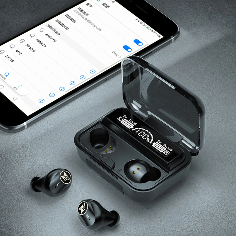 

TWS M16 Bluetooth 5.1 Earphones 2000mah Charging Box Wireless Headphone Stereo Sports Waterproof Earbuds Headset with Microphone